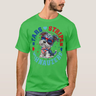 Camiseta La Miniatura Patriótica Schnauzer Dog Para El 4 De