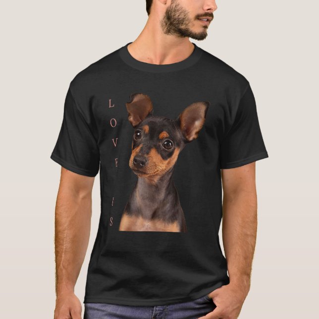 Camiseta La Ministra Pinscher Dog Mom Dad T Love Puppy Masc (Anverso)