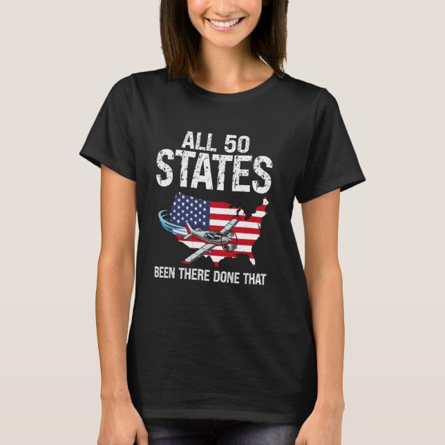 Camiseta La misión de los 50 Estados cumplida Visita los 50 (Anverso)