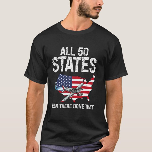 Camiseta La misión de los 50 Estados cumplida Visita los 50 (Anverso)