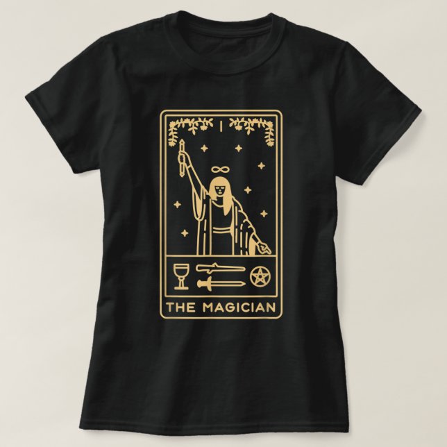 Camiseta La mística mística mística de la tarjeta Tarot Bla (Diseño del anverso)