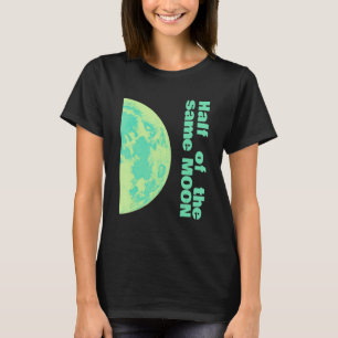 Camiseta La mitad de la misma pareja de luna vaporwave dere