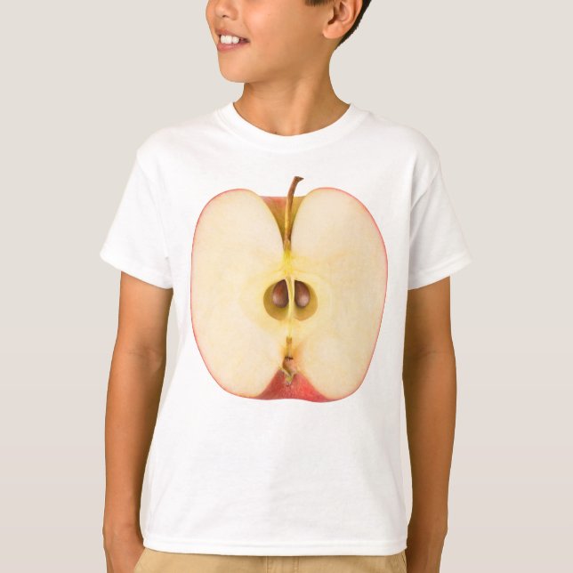 Camiseta La mitad de manzana roja (Anverso)