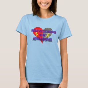 Camiseta La mitad de mi corazón está en Afganistán