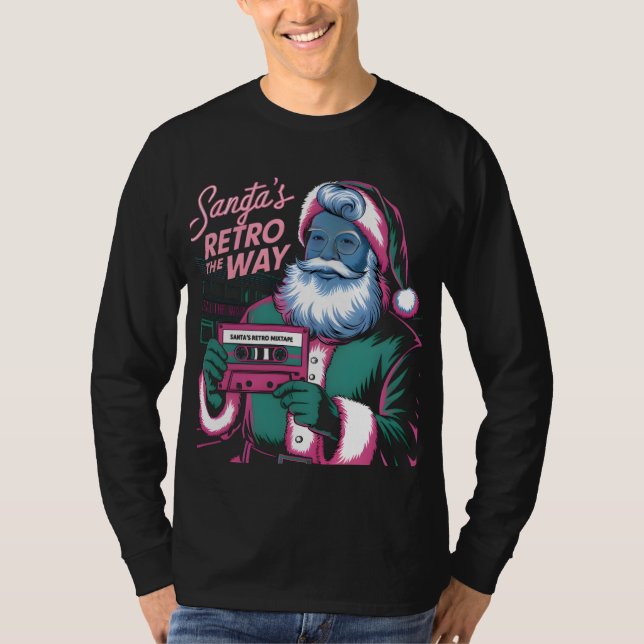 Camiseta La mixtape de Santa - Nostalgia de los Navidades d (Anverso)