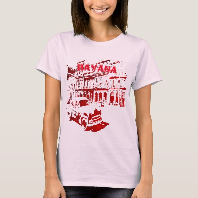 Camiseta La moda de las mujeres de la calle de Cuba (Anverso)