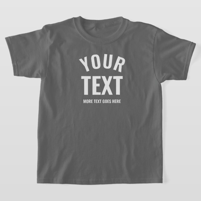 Camiseta La moderna plantilla moderna de humos grises niños (Distribución)