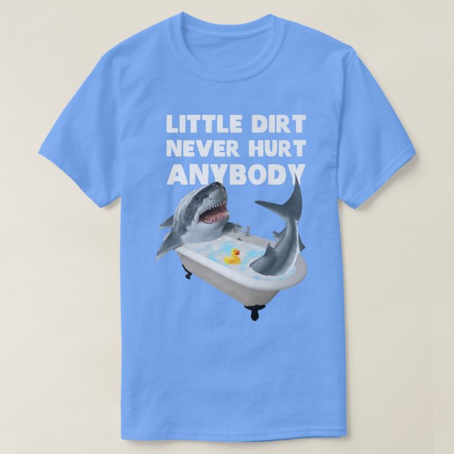 Camiseta La moderna Y gráfica Bath De Tiburón Jamás Lastima (Diseño del anverso)