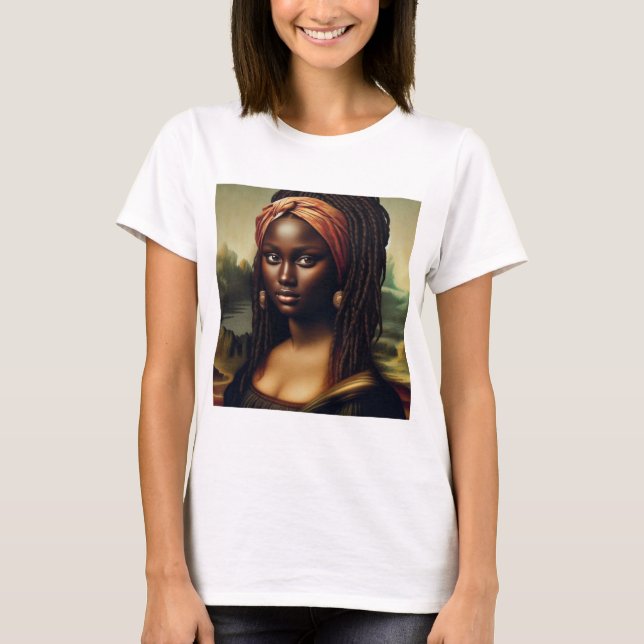 Camiseta La Mona Lisa Negra: Una reinvención moderna (Anverso)