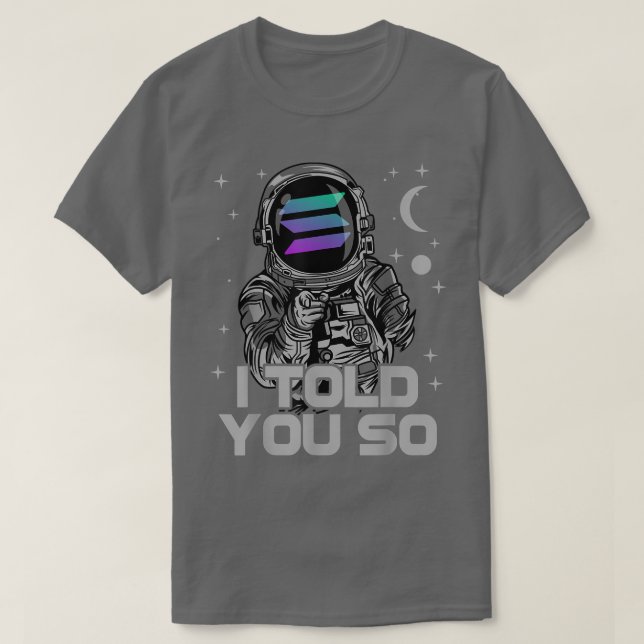 Camiseta La Moneda De La Moneda Del Astronauta Solana SOL C (Diseño del anverso)