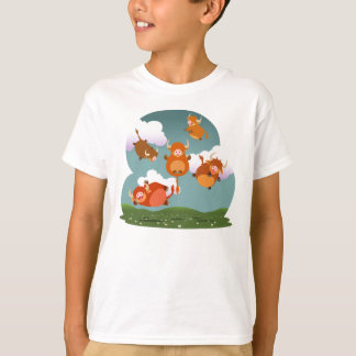 Camiseta La montaña flotante del dibujo animado lindo