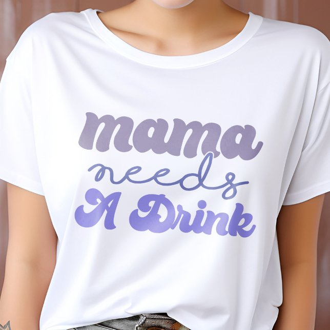 Camiseta La morada divertida y la mamá azul necesitan una b (Subido por el creador)