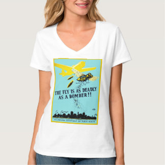 Camiseta La mosca es tan mortal como un bombardero
