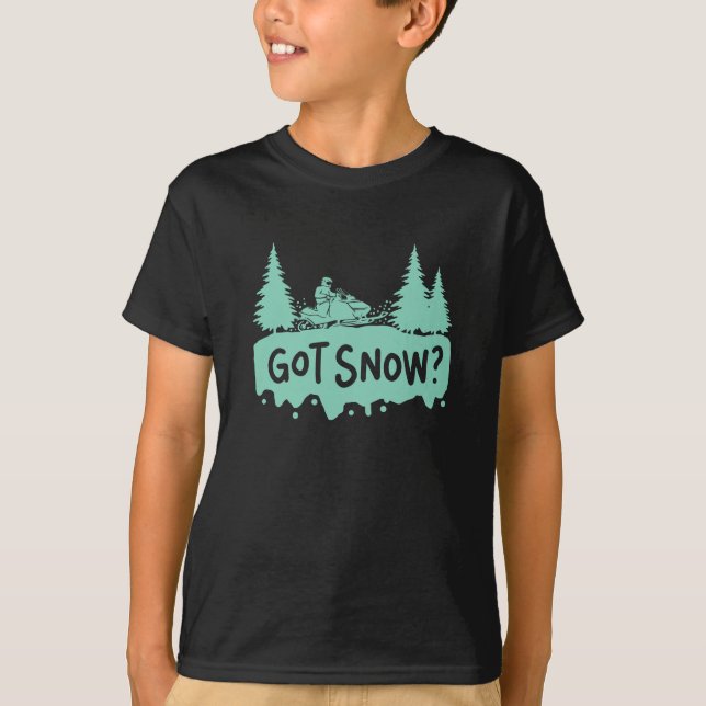 Camiseta La moto de nieve - La moto de nieve es divertida (Anverso)