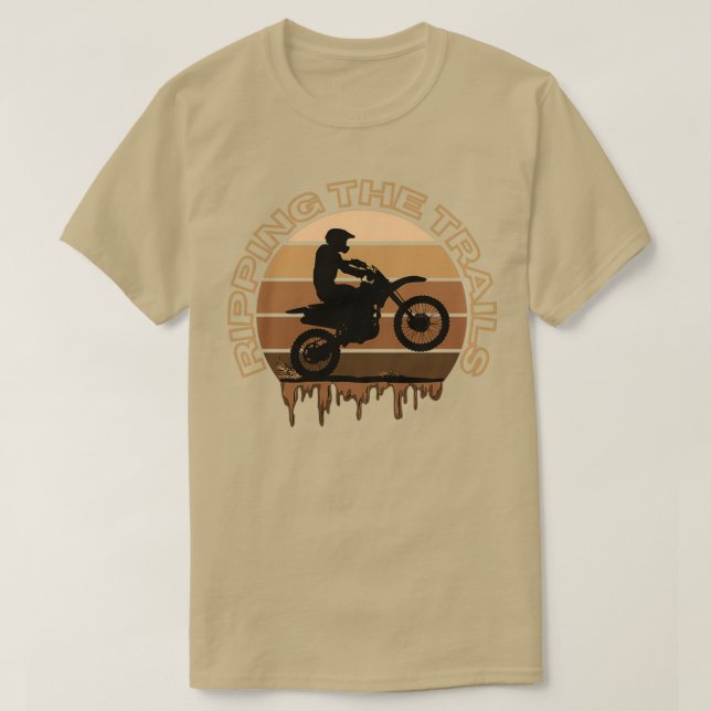 Camiseta La motocicleta arrancando los senderos  (Diseño del anverso)