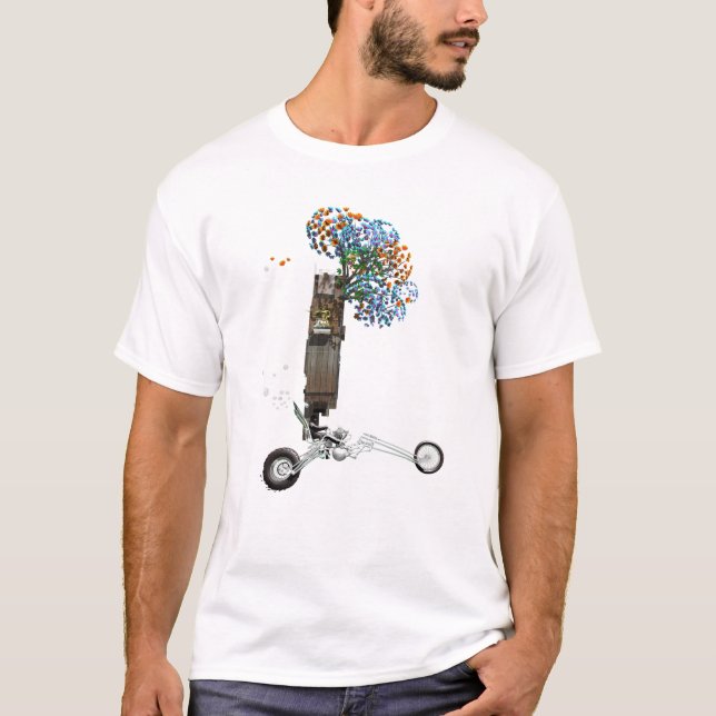Camiseta La motocicleta del interruptor de la casa en el (Anverso)