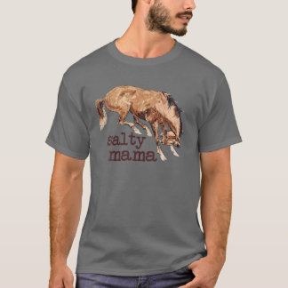 Camiseta La moza retro Salty Mama Horse Ama El Golpe Occide