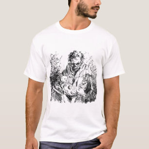 Camiseta La muerte del pañal Grimm esqueleto bebé abstrac