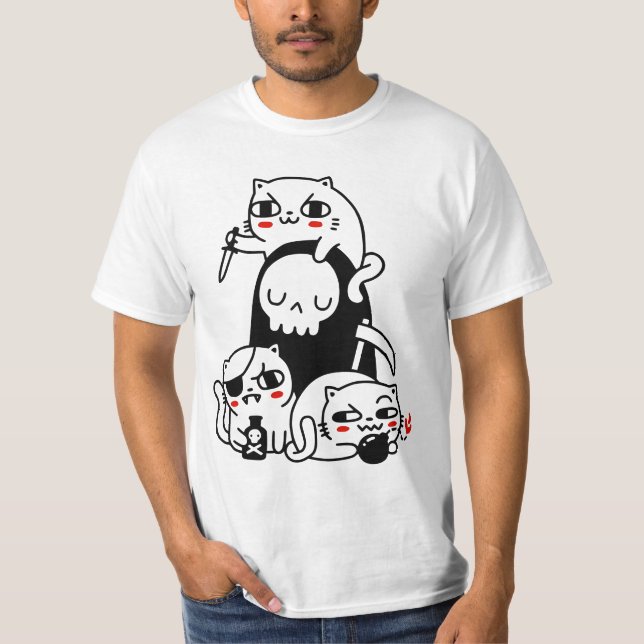 Camiseta La muerte es un gato por obsurpación (Anverso)