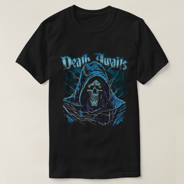 Camiseta La muerte espera la tristeza (Diseño del anverso)