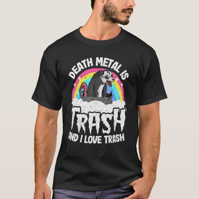 Camiseta La Muerte Metalizado Es Basura Y Me Encanta El Tra (Anverso)