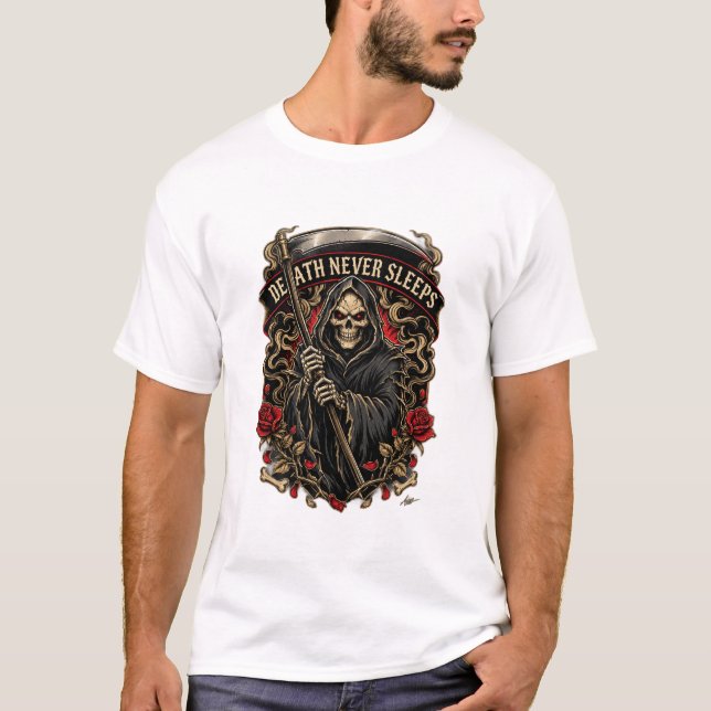Camiseta La Muerte Nunca Duerme Manga Larga (Anverso)