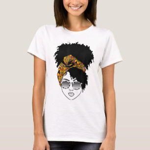 Camiseta La mujer afroamericana Kente Cloe Headband Natura