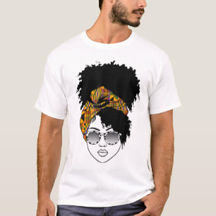 Camiseta La mujer afroamericana Kente Cloe Headband Natura