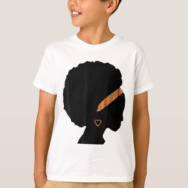 Camiseta La mujer afroamericana Kente Cloe Headband Natura (Anverso)