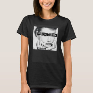 Camiseta La mujer de la imagen en blanco y negro muestra el