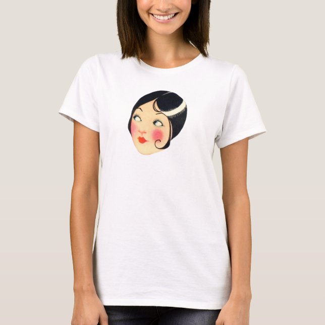 Camiseta La mujer del Flapper de la época de los 30 (Anverso)