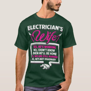 Camiseta La Mujer Electricista Esposa No Es Graciosa Imagin