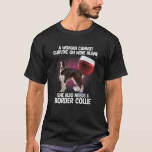 Camiseta La mujer necesita vino para beber alcohol de perro