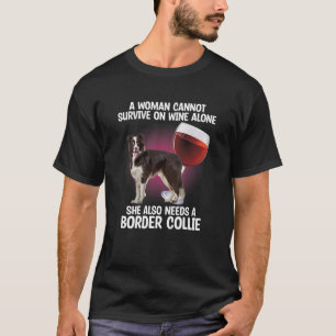 Camiseta La mujer necesita vino para beber alcohol de perro