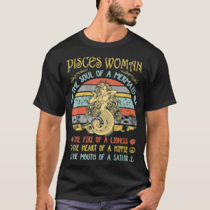 Camiseta La Mujer Pisce El Alma De Una Sirena De Nacimiento