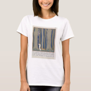 Camiseta La mujer siguió por un leopardo, ilustracion del