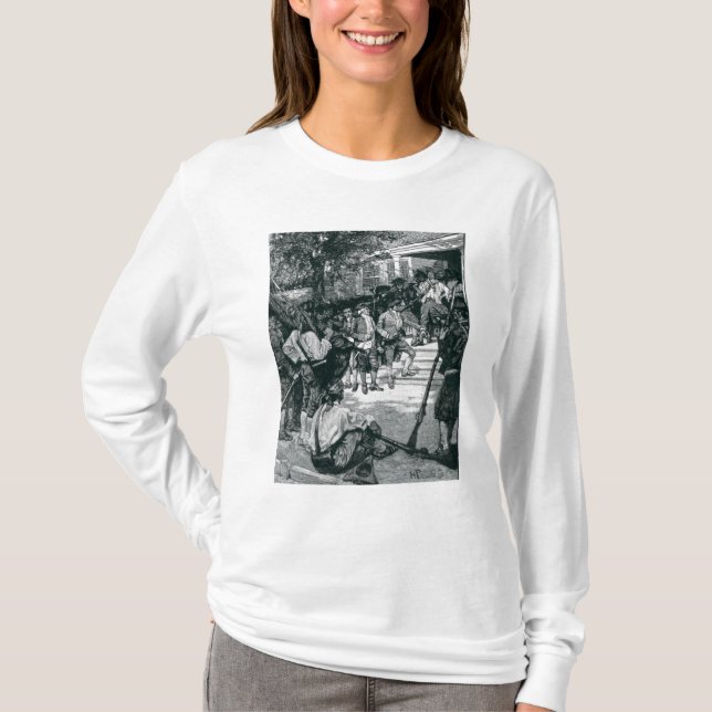 Camiseta La multitud de Shays en posesión de un tribunal (Anverso)