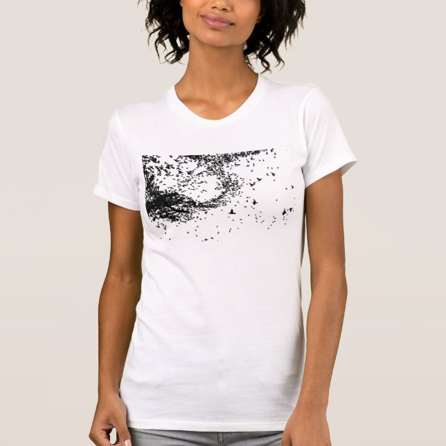 Camiseta La multitud del pájaro junta con te (Anverso)