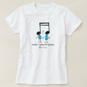 Camiseta La música azul eléctrica conecta a la gente