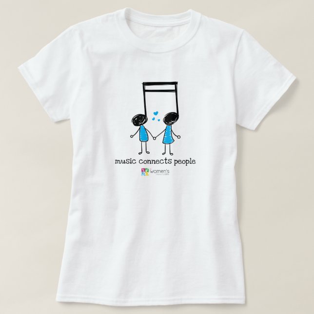 Camiseta La música azul eléctrica conecta a la gente (Diseño del anverso)
