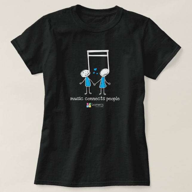 Camiseta La música azul y blanca conecta a la gente (Diseño del anverso)
