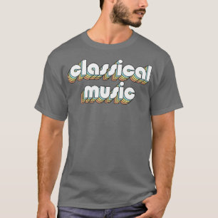 Camiseta La música clásica retro la tipografía arcoiris des