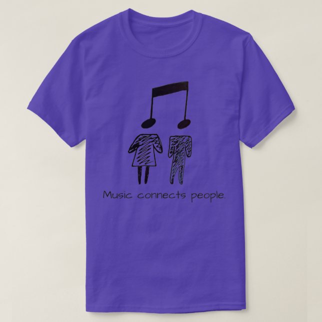 Camiseta La música conecta a la gente (Diseño del anverso)
