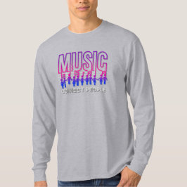 Camiseta La música conecta a la gente | Manga larga para ho