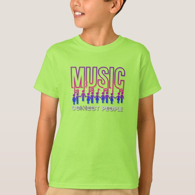 Camiseta La música conecta a la gente | Niños (Anverso)