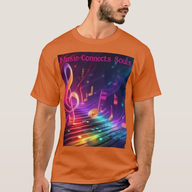 Camiseta La música conecta a las almas (Anverso)