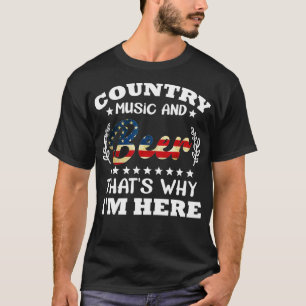Camiseta La Música Country Y La Cerveza De Estados Unidos P