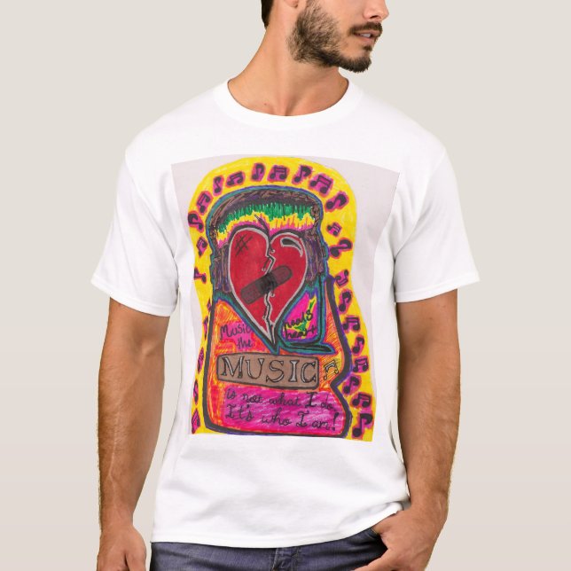 Camiseta La música cura el corazón (Anverso)