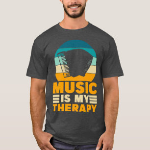 Camiseta La música de acordeón es mi terapia Divertida músi