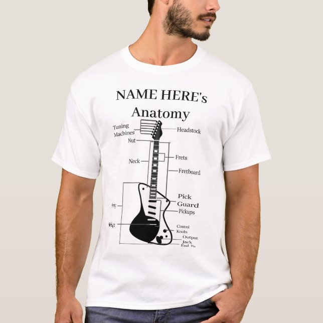 Camiseta La Música De Guitarra Adora La Anatomía De Una Gui (Anverso)